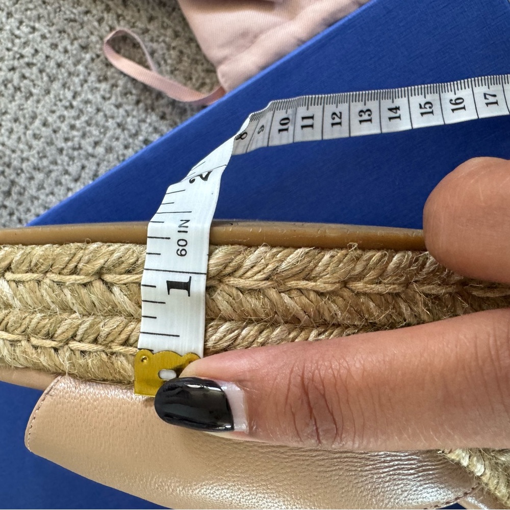 Stuart Weitzman Blush Espadrille Wedge Sandals - Picture 8 of 9